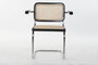 DKD Home Decor Silla Olmo y Ratán con Rejilla Negra