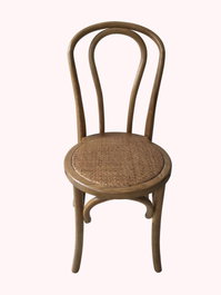 DKD Home Decor Silla Olmo y Ratán Apilable Natural