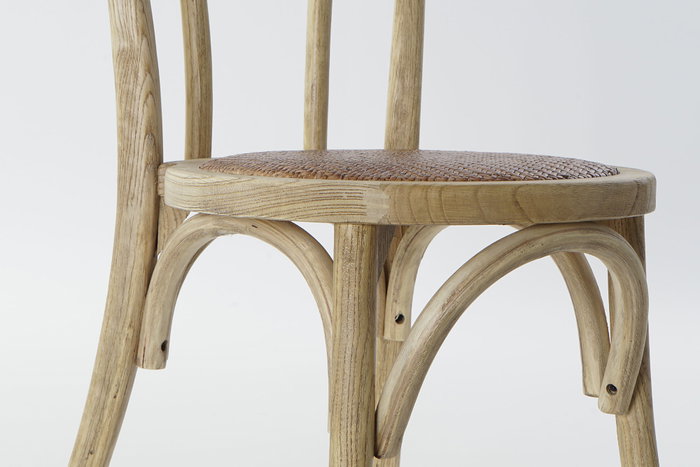 DKD Home Decor Silla Olmo y Ratán Apilable Natural