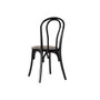 DKD Home Decor Silla Olmo y Ratán Apilable Negro