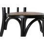DKD Home Decor Silla Olmo y Ratán Apilable Negro