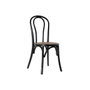 DKD Home Decor Silla Olmo y Ratán Apilable Negro