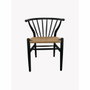DKD Home Decor Silla Olmo Ratan Negra