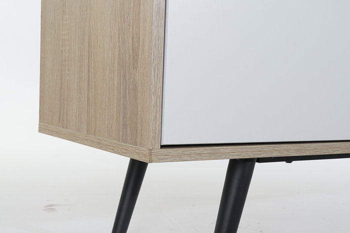 DKD Home Decor Mueble Tv Urban Blanco Natural 160 x 40 x 50 cm