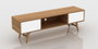 DKD Home Decor Mueble Tv Urban Blanco Natural 160 x 40 x 50 cm