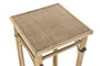 DKD Home Decor Mesita Auxiliar Balines Ratán Natural 36 x 36 x 85 cm