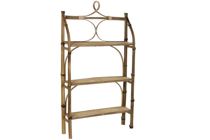 DKD Home Decor Estanteria Pared Balines Natural Ratan Bambu 15 x 103 x 62 cm