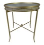 DKD Home Decor Mesita Auxiliar Árabe Dorado