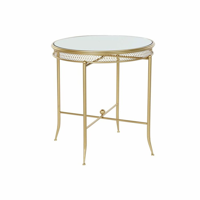 DKD Home Decor Mesita Auxiliar Árabe Dorado