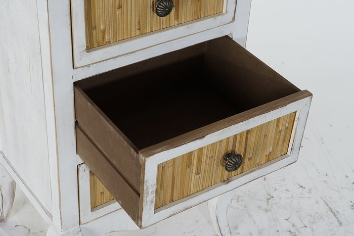 Cajonera Cottage DKD Home Decor Blanco Natural 38 x 82.5 x 489.5 cm