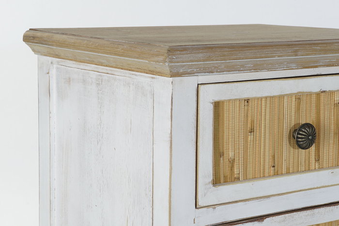 Cajonera Cottage DKD Home Decor Blanco Natural 38 x 82.5 x 489.5 cm