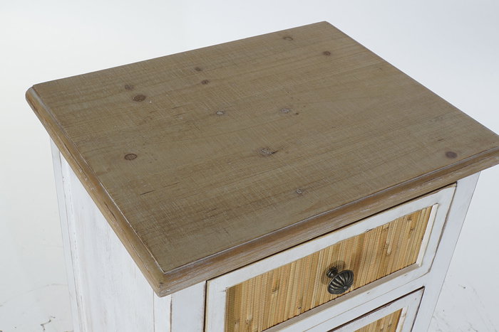 Cajonera Cottage DKD Home Decor Blanco Natural 38 x 82.5 x 489.5 cm