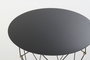 DKD Home Decor Mesita Auxiliar Loft Negro Dorado Metal y Cristal 70x60x70 cm