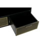 DKD Home Decor Mueble TV Metal Rejilla Negro