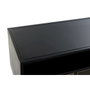 DKD Home Decor Mueble TV Metal Rejilla Negro