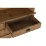 DKD Home Decor Recibidor de Pino Reciclado con Espejo Natural