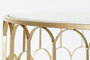 DKD Home Decor Mesa Centro Hierro y Mármol Dorado y Blanco 87 x 87 x 51.5 cm
