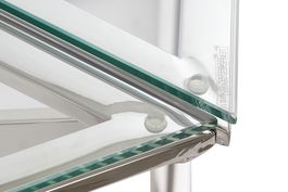 DKD Home Decor Mesa Centro Moderno Plateado Acero y Cristal Set de 6 Piezas 120.5 x 46 x 137.5 cm