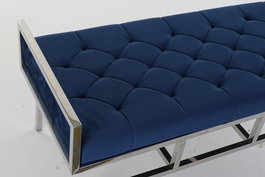 DKD Home Decor Descalzadora 44 x 46 x 97 cm Azul Terciopelo