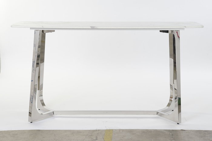 DKD Home Decor Marmol crome Consola Moderno Plateado Blanco Acero Mármol 150 x 45 x 80 cm DKD Home Decor Marmol crome Consola Moderno Plateado Blanco Acero Mármol 150 x 45 x 80 cm