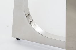 DKD Home Decor Marmol crome Consola Moderno Plateado Blanco Acero Mármol 150 x 45 x 80 cm