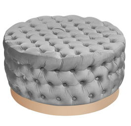 DKD Home Decor Reposapies Moderno Gris Poliester MDF 78 x 40 x 78 cm