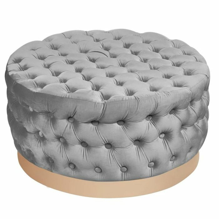 DKD Home Decor Reposapiés Gris en Poliéster y MDF DKD Home Decor Reposapiés Gris en Poliéster y MDF