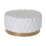DKD Home Decor Reposapiés Blanco Poliéster y MDF 78x78x40