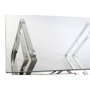 DKD Home Decor Mesa de Comedor Acero y Cristal BIANCA 180x90x75 cm