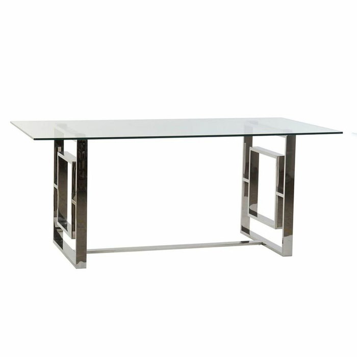 DKD Home Decor Mesa de Comedor Acero y Cristal BIANCA 180x90x75 cm DKD Home Decor Mesa de Comedor Acero y Cristal BIANCA 180x90x75 cm