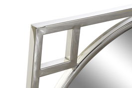 DKD Home Decor Espejo Oriental Plateado Acero y Cristal 70 x 70 x 2 cm