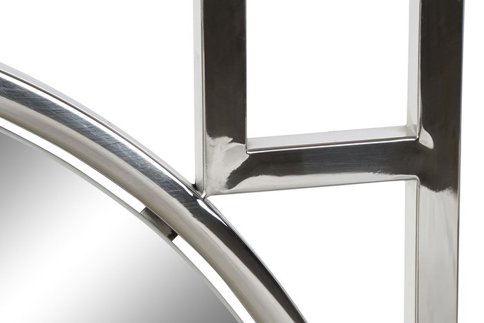 DKD Home Decor Espejo Oriental Plateado Acero y Cristal 70 x 70 x 2 cm