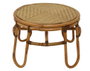 DKD Home Decor Mesita Auxiliar de Ratán y Bambú Natural 60x60x42