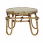 DKD Home Decor Mesita Auxiliar de Ratán y Bambú Natural 60x60x42