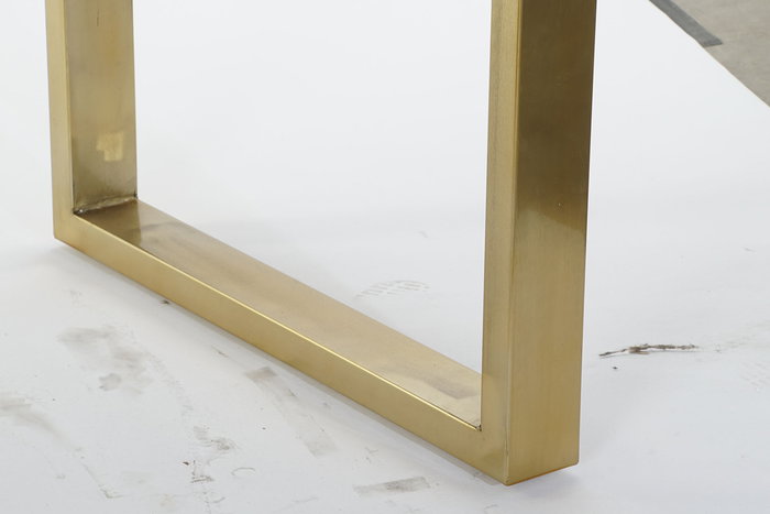 DKD Home Decor Gold dark Mesa Comedor Moderno Mango Metal Negro Dorado 89 x 75 x 180 cm