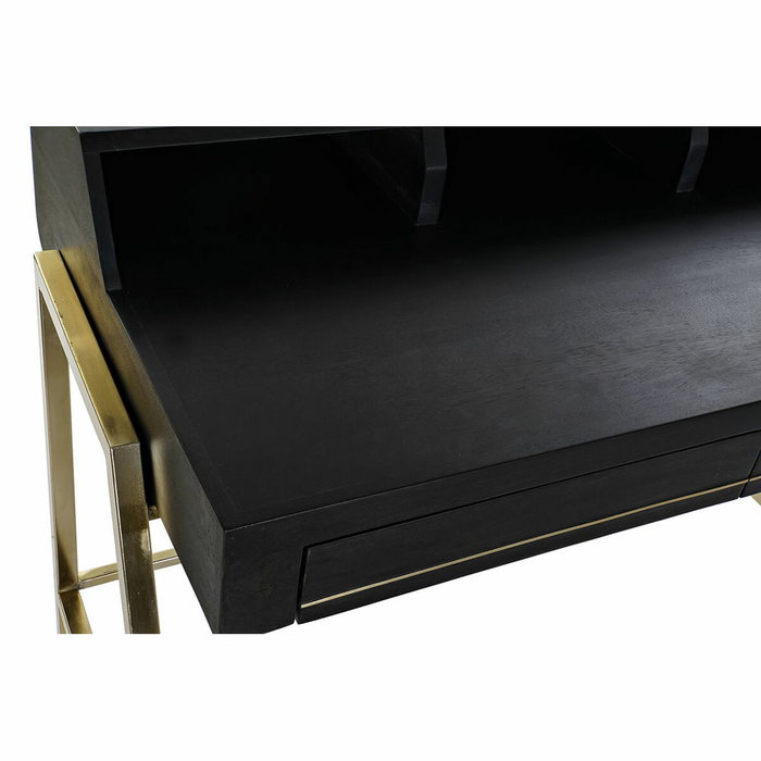 DKD Home Decor Escritorio Home Office Negro Dorado 119 x 70 x 93.5 cm