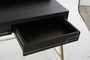 DKD Home Decor Escritorio Home Office Negro Dorado 119 x 70 x 93.5 cm