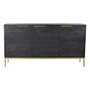 DKD Home Decor Buffet Mango Negro y Dorado 145x41x77 cm