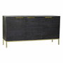 DKD Home Decor Buffet Mango Negro y Dorado 145x41x77 cm