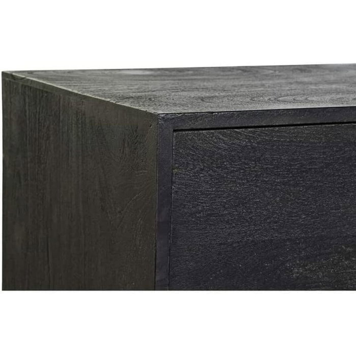 DKD Home Decor Buffet Mango Negro y Dorado 145x41x77 cm