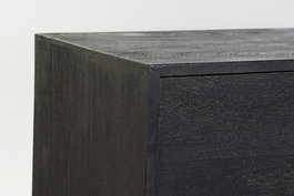 DKD Home Decor Buffet Moderno Negro Dorado 41 x 77 x 145 cm