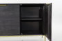 DKD Home Decor Buffet Moderno Negro Dorado 41 x 77 x 145 cm