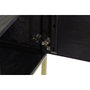 DKD Home Decor Mueble TV Mango y Metal 147x38x51 Negro y Dorado