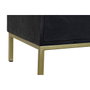 DKD Home Decor Mueble TV Mango y Metal 147x38x51 Negro y Dorado
