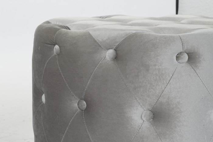 DKD Home Decor Reposapies Glam Gris Terciopelo MDF Set de 2 78 x 42 x 78 cm DKD Home Decor Reposapies Glam Gris Terciopelo MDF Set de 2 78 x 42 x 78 cm