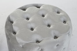 DKD Home Decor Reposapies Glam Gris Terciopelo MDF Set de 2 78 x 42 x 78 cm