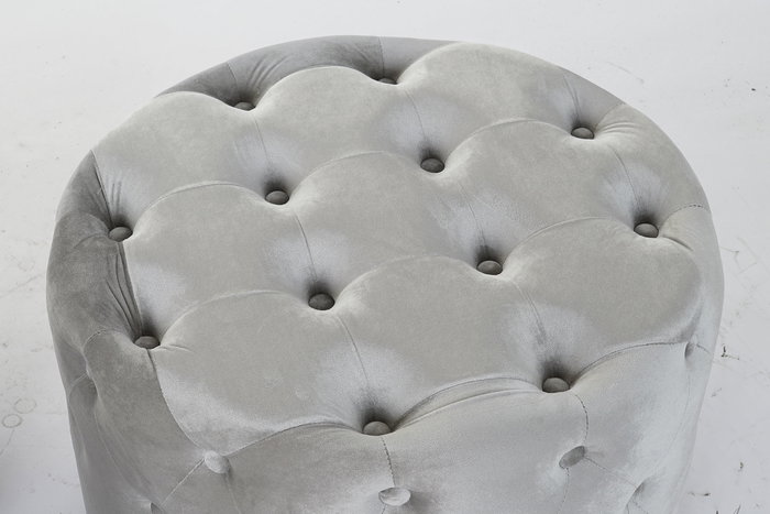 DKD Home Decor Reposapies Glam Gris Terciopelo MDF Set de 2 78 x 42 x 78 cm DKD Home Decor Reposapies Glam Gris Terciopelo MDF Set de 2 78 x 42 x 78 cm