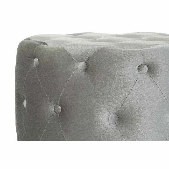 DKD Home Decor Set de 2 Reposapiés de Terciopelo Gris DKD Home Decor Set de 2 Reposapiés de Terciopelo Gris