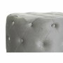 DKD Home Decor Set de 2 Reposapiés de Terciopelo Gris