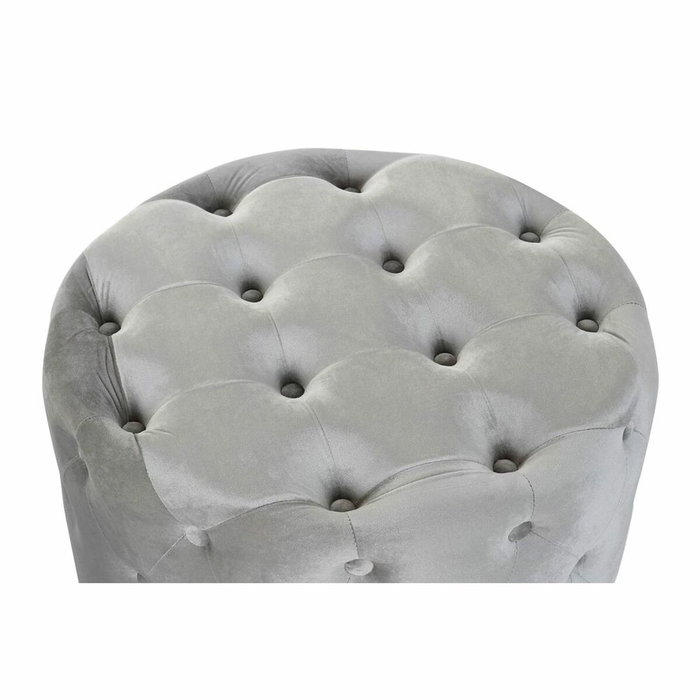 DKD Home Decor Set de 2 Reposapiés de Terciopelo Gris DKD Home Decor Set de 2 Reposapiés de Terciopelo Gris